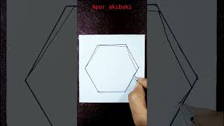 How to draw hexagon spiral | Hexagon spiral drawing | #shorts