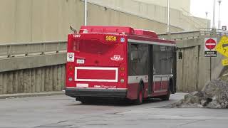 TTC Orion VII NG HEV #1297 departing Scarborough Centre Station.