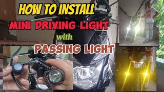 Honda Beat Fi installation of MINI DRIVING LIGHT with PASSING LIGHT