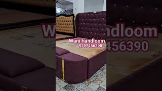 Bed .double bed design. Buy your dream wani handloom at  affordable prices.