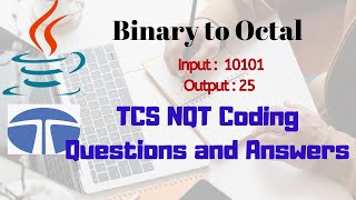 Convert Binary To Octal  | TCS NQT coding problem (Solved)