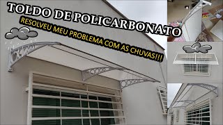 TOLDO POLICARBONATO para janela. Vale a pena? REVIEW e dicas de instalação.