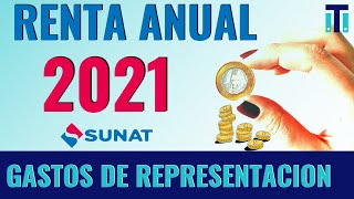 Gastos deducibles del IMPUESTO A LA RENTA | Gastos de representación | RENTA ANUAL 2021