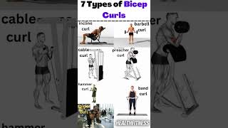 7 Types of Bicep Curls | Target Your Bicep With Curls Workout | #shorts