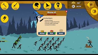 Mission 49 Stick War Legacy Mission 49 VS 6 waves of Deads Army Hard-Insane difficulty