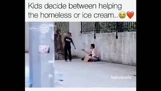 Kids Decide Between Helping The Homeless Or Icecream (Kindness)