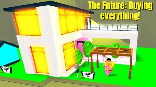 ROBLOX ADOPT ME THE FUTURE UPDATE BUYING EVERYTHING (HOUSE, FURNITURE, DONUT CYCLE) (USED 30K BUCKS)