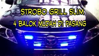 Strobo grill slim terang biru biru bosku..