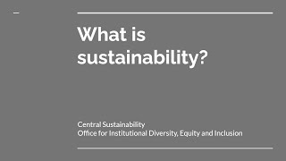 Sustainability Presentation - Diversity Symposium