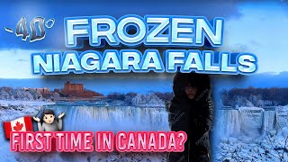 FROZEN Niagara Falls ❄️ | نیاگرا فال جم گئ۔ | First Time in Canada? 🇨🇦 Winter Walk & Drive