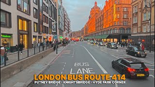 Explore London aboard Bus Route 414: London Bus Ride from Putney High Street to Hyde Park Corner 🚍