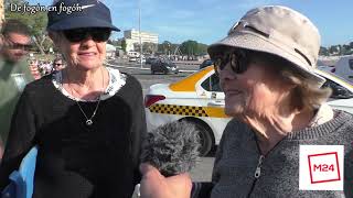 Banderazo por Uruguay. Frente Amplio en la Rambla del Parque Rodó