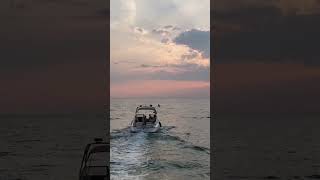 Beauty of sunset in Batumi, Georgia #shorts #boat #sunset #batumi #georgia #love