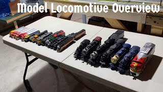 Overview of all of my ho, and o scale Locomotives