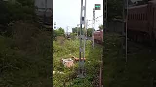 Train moving out from Nagapattinam Junction | NGT #nagapattinam #junction #wap4 #shorts