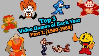 Top 3 Video Games of Each Year: Part 1 (1980-1988)