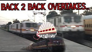 SEMI-UTKRIST Train OVERTAKE by RAJDHANI & GARIB RATH !!!