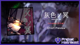 【Project Heartbeat】 Haiiro No Mei/灰色ノ冥 Extreme『8.5★』 Chart Preview