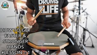 Easy Drums Hand speed exercise || Practice pad lesson -1