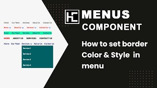 How to set border  Color & Style  in menu