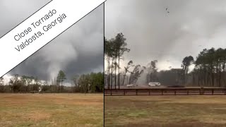 Flying Debris Close Range Tornado - Valdosta, Georgia