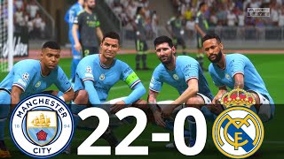 MESSI, RONALDO, MBAPPE, NEYMAR, ALL STARS | MAN CITY 22-0 REAL MADRID