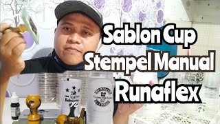 Sablon Cup Pakai Stempel Kayu/Stempel Manual/Murah dan Gampang