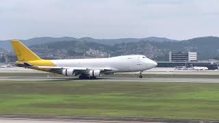 Pouso Boeing 747-400 DHL Cumbica