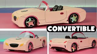 How to make a Convertible Car 🚗Easy cardboard toy for dolls Barbie♻