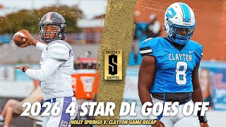 4 STAR DL GOES OFF IN EARLY SEASON MATCHUP!!! Clayton vs Holly Springs Recap