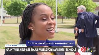 WKYC Report on Rep. Brown's Solar for Schools Funding Announcement and Local Benefits