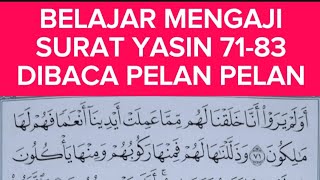 SURAH YASIN  AYAT 71-83 | CARA SUPER MUDAH CEPAT LANCAR NADA SANTAI DAN PELAN DIBACA TARTIL