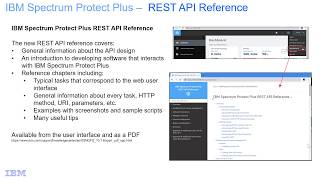 IBM Spectrum Protect Plus 10.1.6 REST API Reference  - Demo