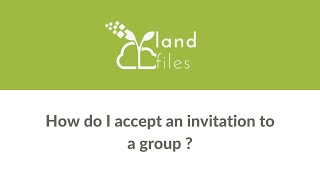 How do I accept an invitation to a group ?