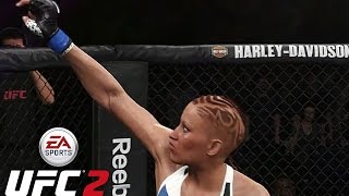 Cris Cyborg -Vs- Julia Taylor ☆EA Sport UFC 2☆《ULTIMATE TEAM》