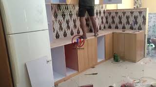 membuat kitchen set serat kayu minimalis