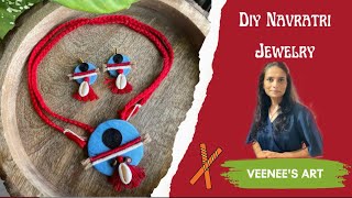 Diy Jewellery For Navratri//handmade Navratri ornaments|| fabric jewellery//Navratri ornaments