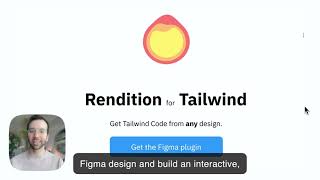 Building a landing page with AI, design to code with Rendition generative UI