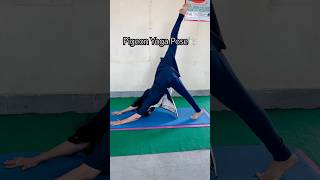 Pigeon Yoga Pose Helps Improve the range of motion in the hips #yoga #hipflexibility #piegeon #short