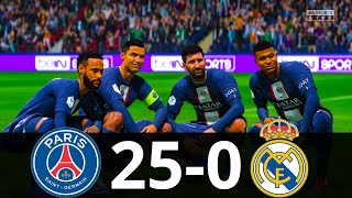 MESSI, RONALDO, MBAPPE, NEYMAR, ALL STARS | PSG 25-0 REAL MADRID