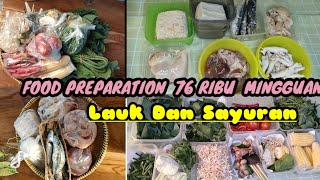 Food Preparation 76ribu untuk 1 minggu|Lauk dan Sayuran  #foodpreparation #Inspirasi