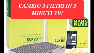 cambio filtro in 3 minuti. vw #meccanica #kfz #meccanico #foryou #video #viral #vw #free