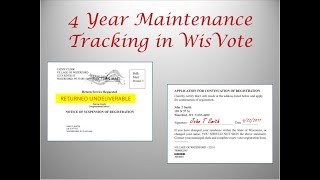 Four Year Maintenance   WisVote Features