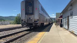 Amtrak California Zephyr 5 arriving in Granby CO, 7/9/22