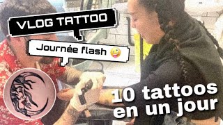 VLOG TATTOO : 10 tatouages en une seule journée ??