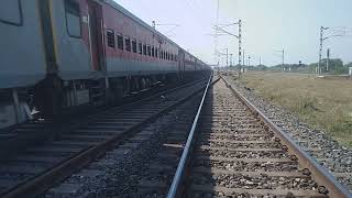 Late running LTT bound Samrasta in action at 130 kmph at Bakal. Loco in lead was WAP7 of Gomoh shed