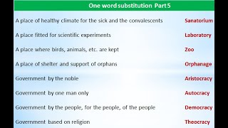 One word substitution Part 5