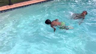 Baby swimming