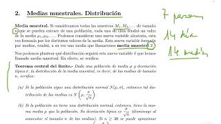 Distribución de medias muestrales