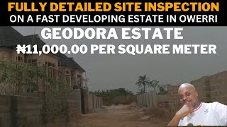 ₦11,000.00($14) PER SQUARE METER LANDS FOR SALE AT GEODORA ESTATE OWERRI .A FAST DEVELOPING ESTATE.